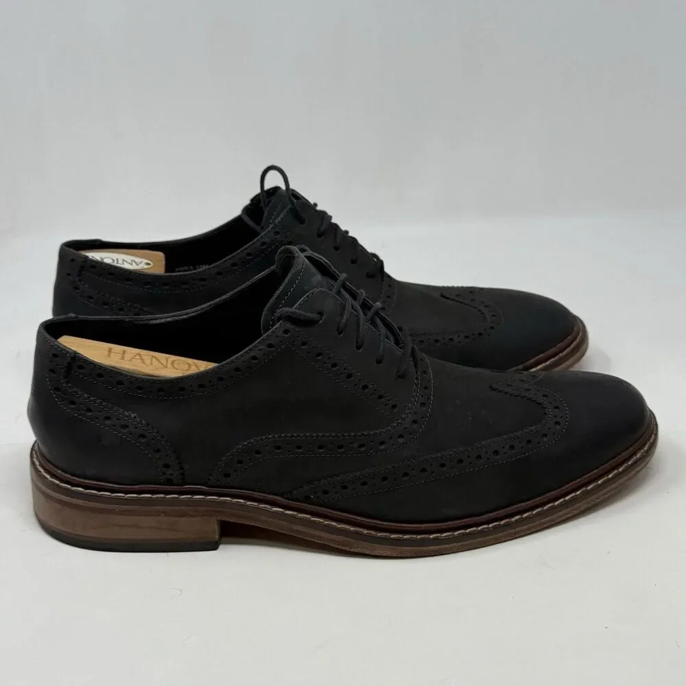 Cole Haan Colton Oxford Shoes Mens 11 Black Leather Wingtip Classic Dress Office